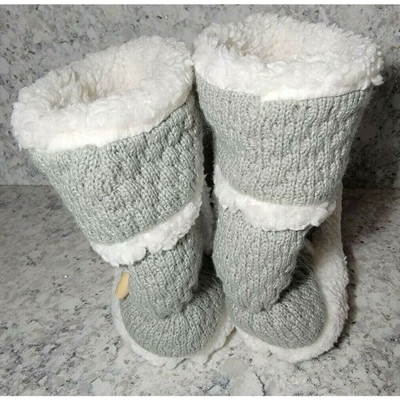 Top Sox Sherpa Lined Cozy Slippers Women's Non-Slip Size‎ M/L 7-9 NWT - Picture 2 of 8